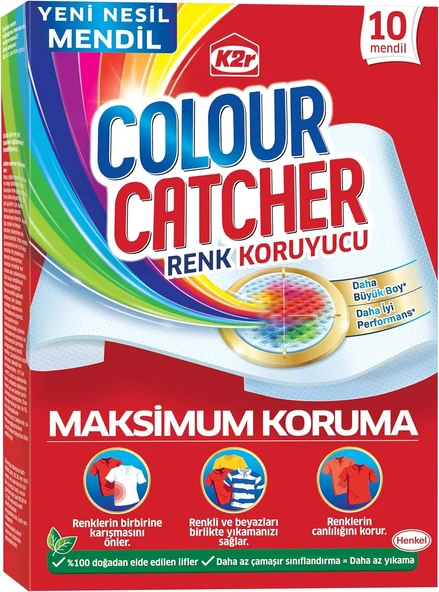 K2r Colour Catcher Renk Koruyucu 10'lu Mendil (1 x 10 adet) ürün görseli