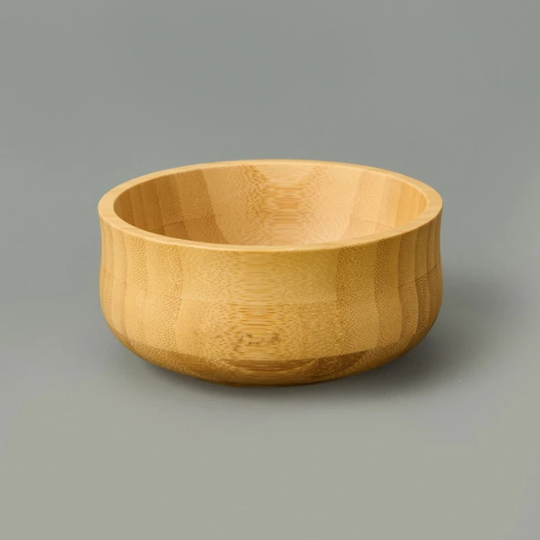 Küçük Boy Bambu Kase - Açık Kahverengi - 13 cm