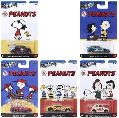 Hot Wheels Silver Series Peanuts 5'li Set - Resim 2