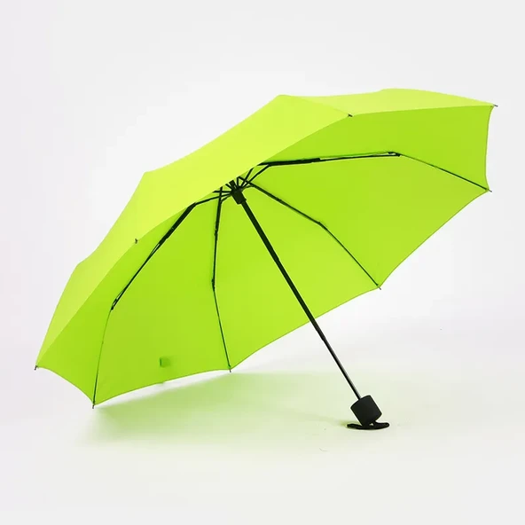 Mini Çanta Boy Bayan Şemsiyesi Yeşil Manuel Şemsiye ürün görseli 1