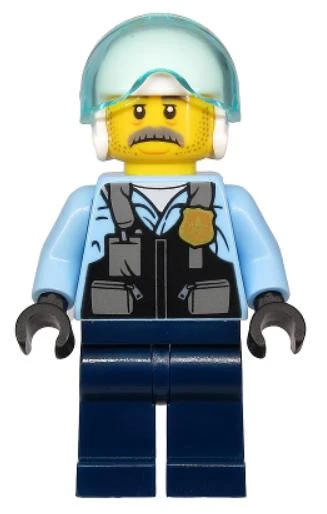 Lego Minifigür - Police - Pilot Sam Grizzled cty1131 ürün görseli