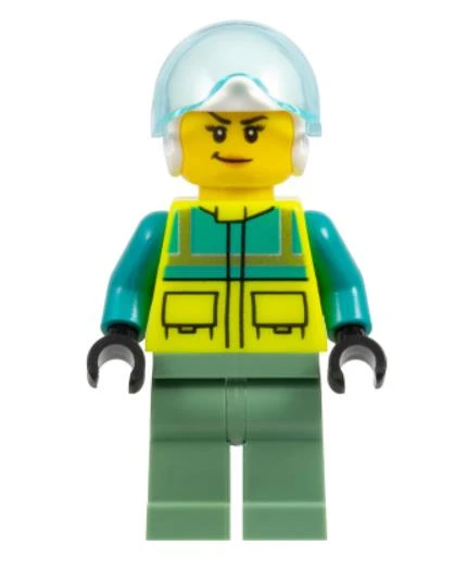 Lego Minifigür - Rescue Helicopter Pilot - Female cty1335 ürün görseli 1