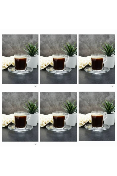 6'lı Carre Espresso Kahve Takımı Paşabahçe Espresso Takımı P95754 ürün görseli