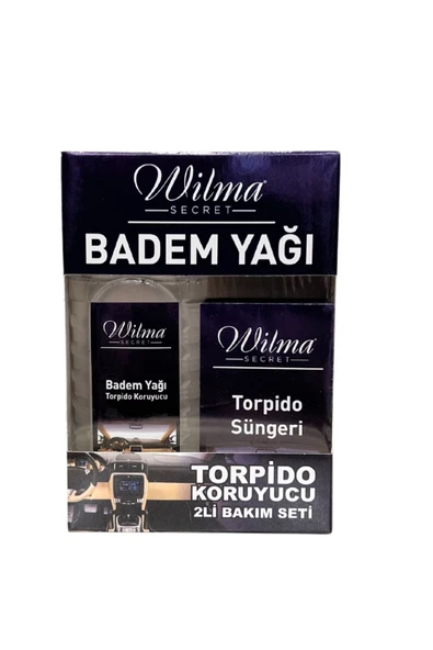 Wilma Secret Torpido Koruyucu 2'li Bakım Seti – Badem Yağı ve Torpido Süngeri ürün görseli
