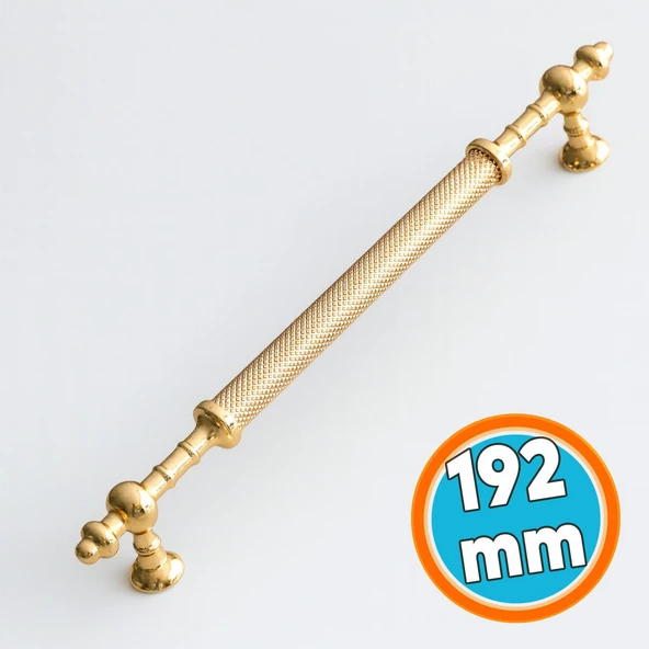 Mobilya Mutfak Çekmece Dolabı Dolap Kapak Kulpları Kulbu Altın Gold Metal Kulp 192 mm-19.2 cm ürün görseli