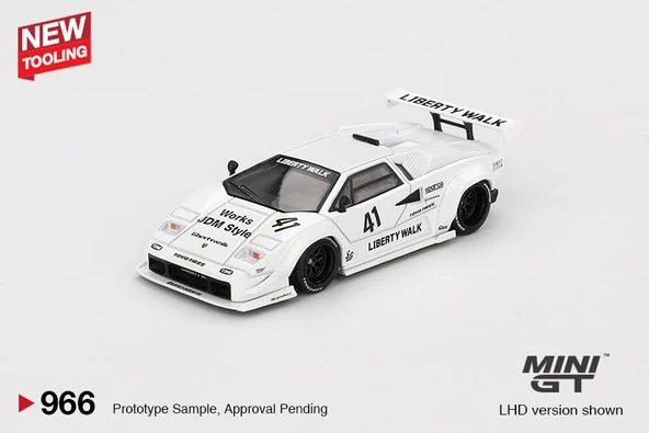 Mini GT Lamborghini Countach LB-WORKS White 2024 Tokyo Auto Salon 966 - Resim 2