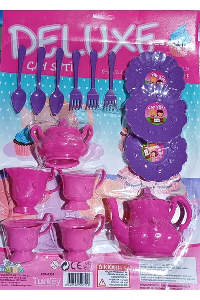 Delux Çay Seti Kartela Oyuncak Çay Seti