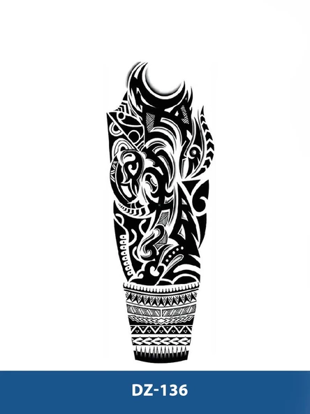 DZ-136 ETNİK ŞEMATİK DESEN GEÇİCİ KOL DÖVMESİ-TATTO ürün görseli