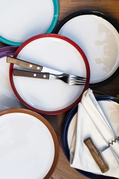 Parthenia Renkli 6lı Pasta Seti- 21 Cm - Resim 2