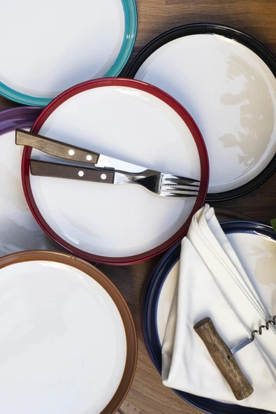 Parthenia Renkli 6lı Pasta Seti- 21 Cm ürün görseli 1