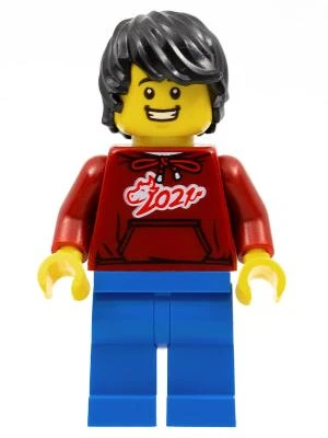 Lego Minifigür Man Dark Red '2021' Shirt hol228 ürün görseli