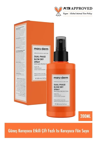 Çift Fazlı Isı Koruyucu Güneş Koruyucu Etkili Fön Suyu 200 ML | Tüm Saç Tipleri | Vegan - 2