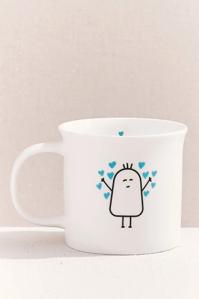 Babasını Sever Beyaz Porselen Kupa 1 Adet ürün görseli