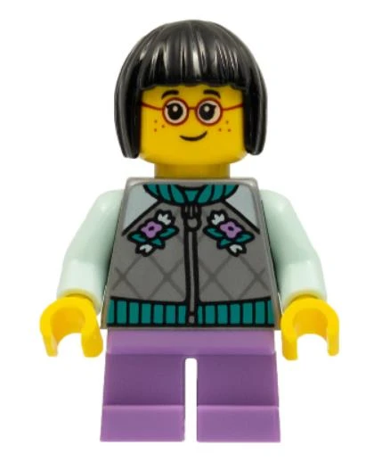 Lego Minifigür Child Girl Flat Silver Jacket hol262 ürün görseli