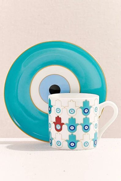 Bereket 2 Porselen Espresso Fincanı Turkuaz 1 Adet ürün görseli