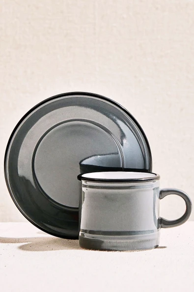 Electrum Seramik Espresso Fincanı Gri 1 Adet ürün görseli