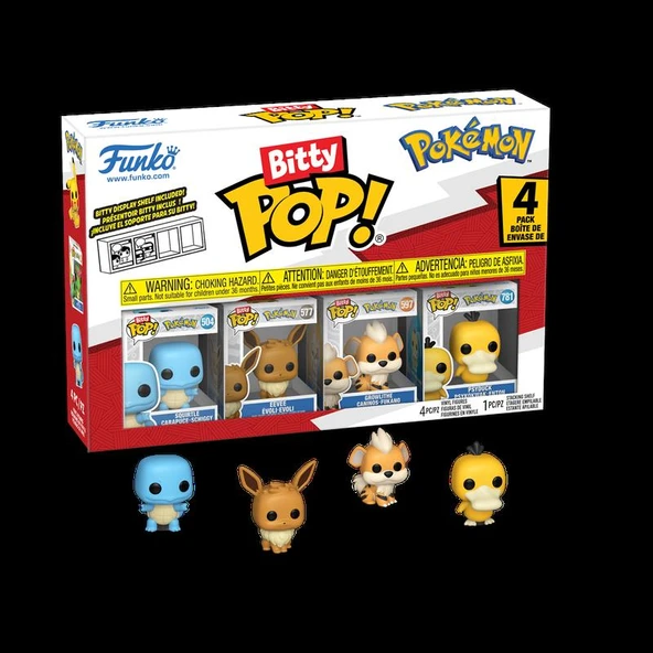 Funko Bitty Pop! Pokémon 4'lü Paket (Figür Boyu 2,25 cm) ürün görseli