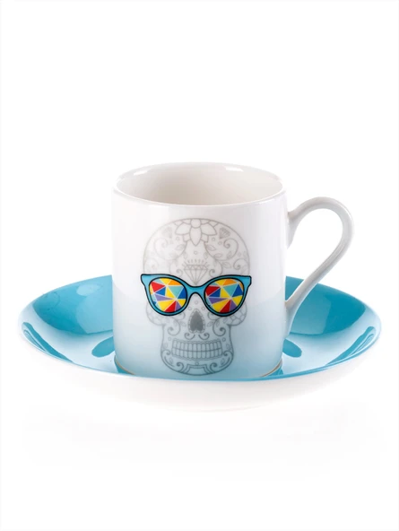 Sunshine Porselen Espresso Fincanı Mavi 1 Adet ürün görseli