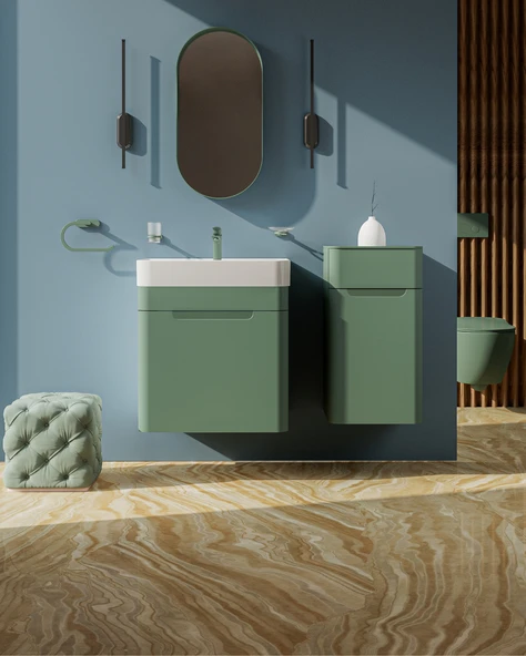 Colorit Kapaklı Lavabo Dolabı 60 cm Nil Yeşili ürün görseli