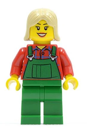 Lego Minifigür Overalls Farmer Green hol020 ürün görseli