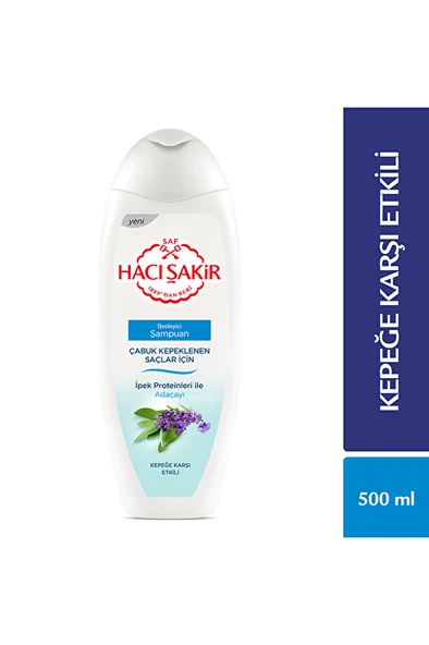 2 ADET  Hacı Şakir Şampuan + Saç Kremi Adaçayı 500 ml ürün görseli