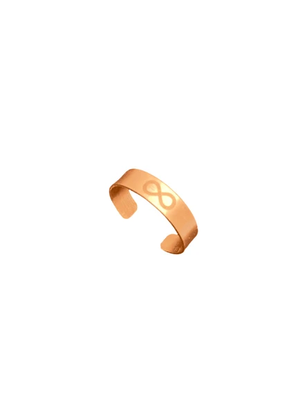 Sonsuzluk Sembol Ayarlanabilir Manşet Tasarım Bakır Yüzük | Minimal ve Anlamlı Hediye ürün görseli 1