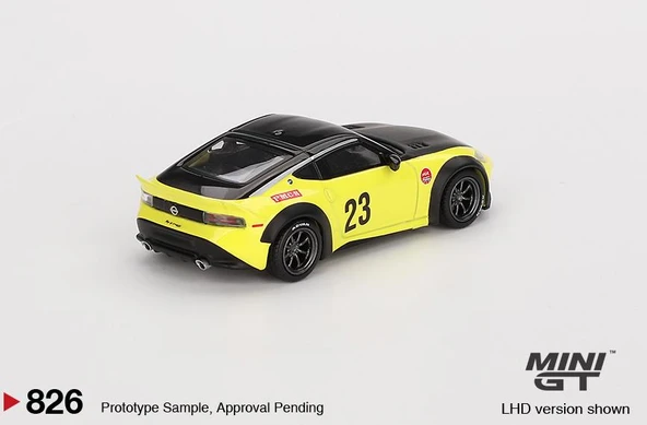 Mini GT Nissan Z LB★NATION WORKS Ikazuchi Yellow 826 - Resim 3
