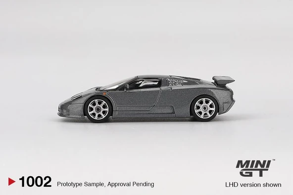 Mini GT Bugatti EB110 Super Sport Grigio Scuro 1002 - Resim 4
