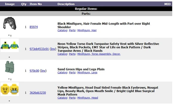 Lego Minifigür Ambulance Driver Female cty1569 - Resim 2