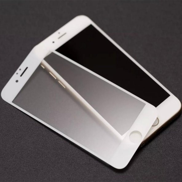 Joyroom Alen Matte Full Cam iPhone 7-8 Plus Temperli Cam Ekran Koruyucu Beyaz