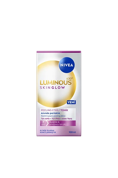 2 ADET  Nivea Luminous630 Skin Glow Peeling Etkili Tonik 100 ml ürün görseli