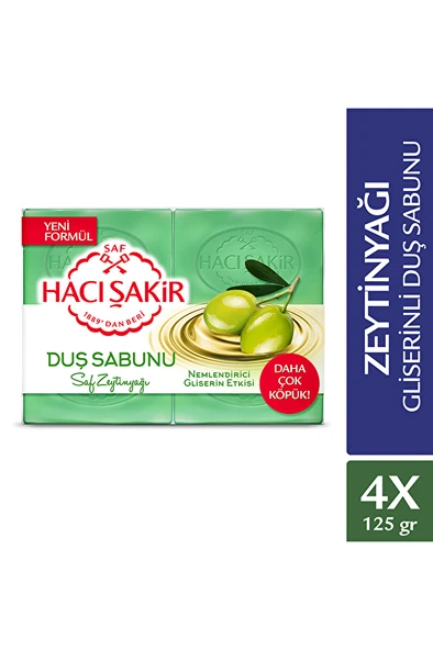 3 ADET  Hacı Şakir Banyo Sabunu Zeytinyağı Gliserinli 500 g
