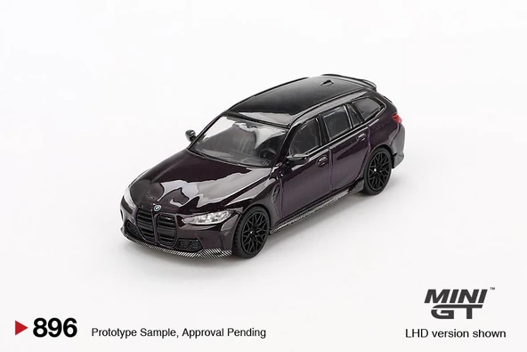 Mini GT BMW M3 M Performance Touring Daytona Violet 896 - Resim 2