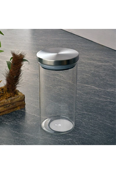 3 ADET  Tohana Metal Kapaklı Cam Kavanoz 600 cc ürün görseli