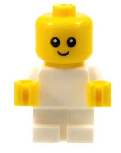 Lego Minifigür Baby - White Body with Yellow Hands njo0446 ürün görseli