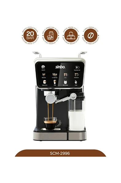 3 ADET  Sinbo Espresso Makinesi SCM-2996 ürün görseli
