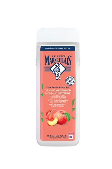 4 ADET   Le Petit Marseillais Duş Jeli Şeftali ve Nektarin 400Ml ürün görseli 1