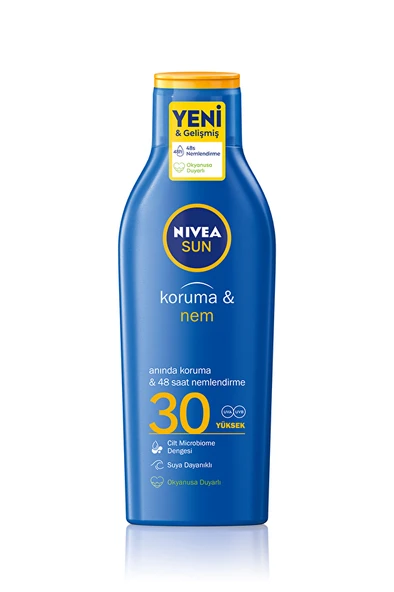 4 ADET Nivea Sun Güneş Sütü KorumaNem SPF 30 200 ml