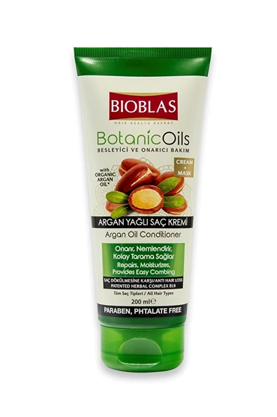 4 ADET   Bioblas Botanic Oils Saç Kremi Maske 200 ml Argan ürün görseli