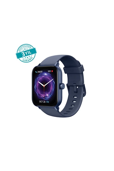 4 ADET ttec Tempus 46 mm TFT Ekranlı Dikdörtgen Kasa Akıllı Saat 2SW01M-Lacivert