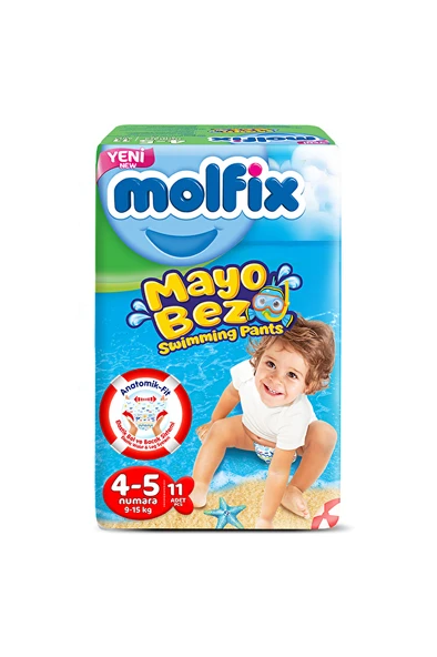 4 ADET   Molfix Mayo Bez 4-5 Numara / 9-15 kg 11 Adet ürün görseli 1
