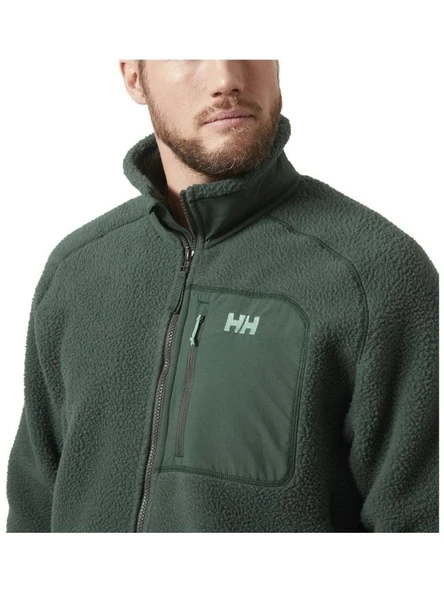 Helly Hansen Panorama Pile Block Jacket Erkek Yeşil Polar HHA.49460.HHA.390 - Resim 4