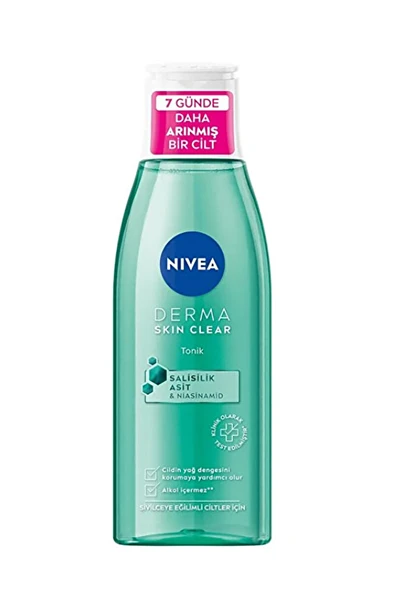 4 ADET   Nivea Derma Skin Clear Sivilce Karşıtı Tonik 200ml ürün görseli