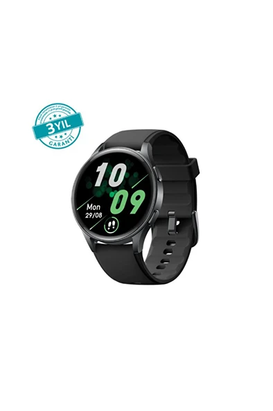 4 ADET   ttec Tempus Pro 36mm AMOLED Ekranlı Yuvarlak Alüminyum Kasa Akıllı Saat 2SW06S-Siyah