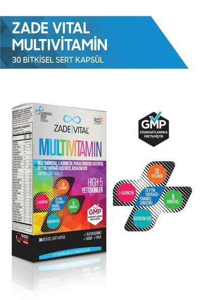 Zade Vital Multivitamin 30 Bitkisel Kapsül - Resim 2