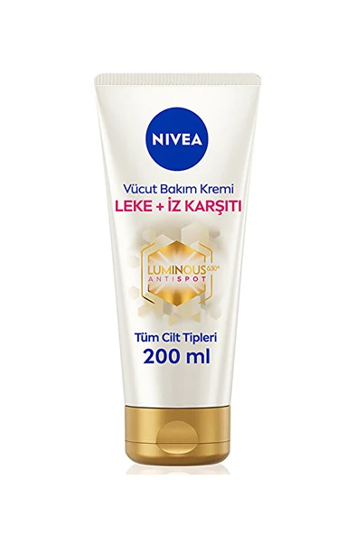 4 ADET Nivea Luminous630 Vücut Kremi 200 ml