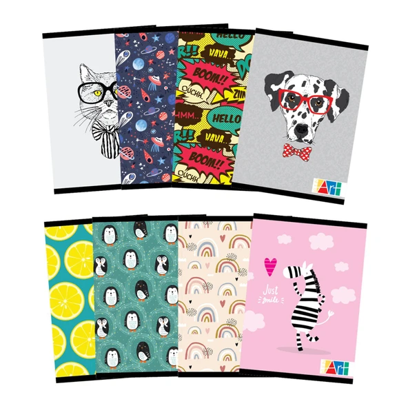 Kulinart Pp Kapak A5 60 Yaprak Kareli Okul Defteri 2 ADET