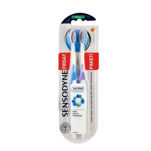 Sensodyne Çok Yönlü Koruma 1+1 Diş Fırçası - Orta 2 ADET