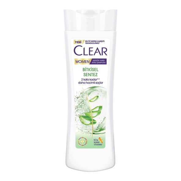 Clear Women Kepeğe Karşı Etkili Şampuan Bitkisel Sentez Aloe Vera  Çay Ağacı Yağı 350 ml 2 ADET ürün görseli 1