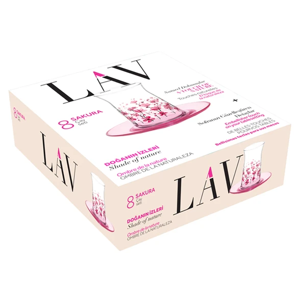 Lav Sakura 8 Parça Çay Seti 180 Cc 2 ADET